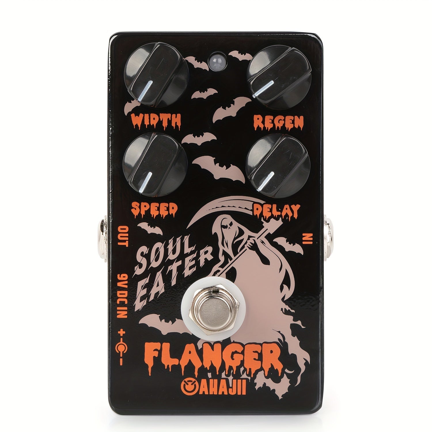 Alüminiy alloy qora Flanger gitara effekt pedali haqiqiy bypass analog signal