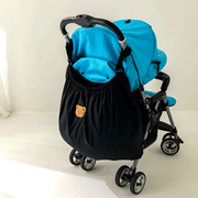 Cartoon Print Stroller Organizer Bag with Hanging Design for Diaper and Bottle Storage