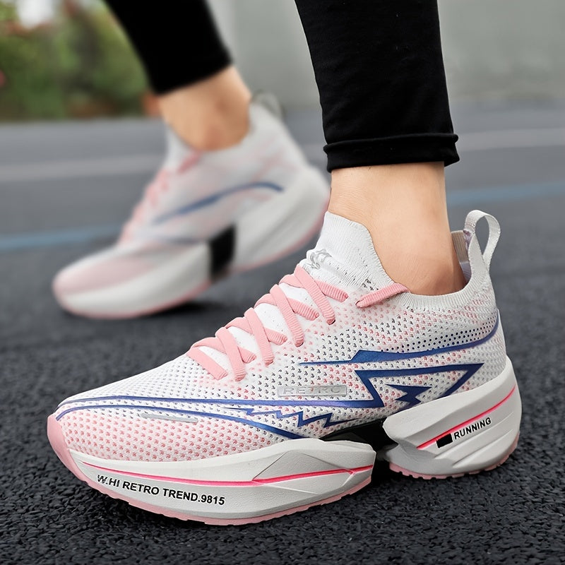 Мужские всесезонные дышащие сетчатые кроссовки для бега с подошвой из EVA и геометрическим узором