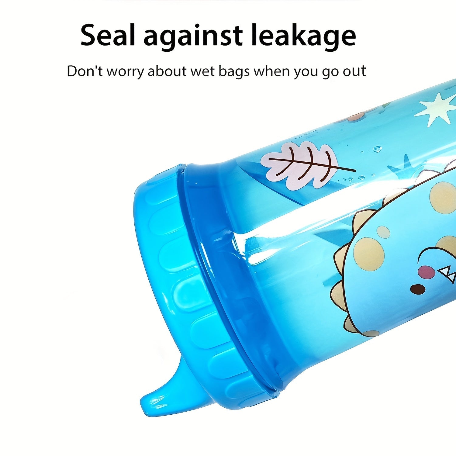 Kids' Spill-Proof Water Bottle with Duckbill Design 300ml Drop and Bite Resistant