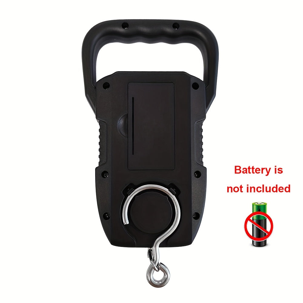 1 dona Raqamli osma tarozi Katta yoritilgan LCD ekran bilan - 132lb/60kg sig‘im, Baliq ovlash, yuk va pochta ishlatish uchun ideal, Batareya bilan ishlaydi (Batareyalar kiritilmagan)