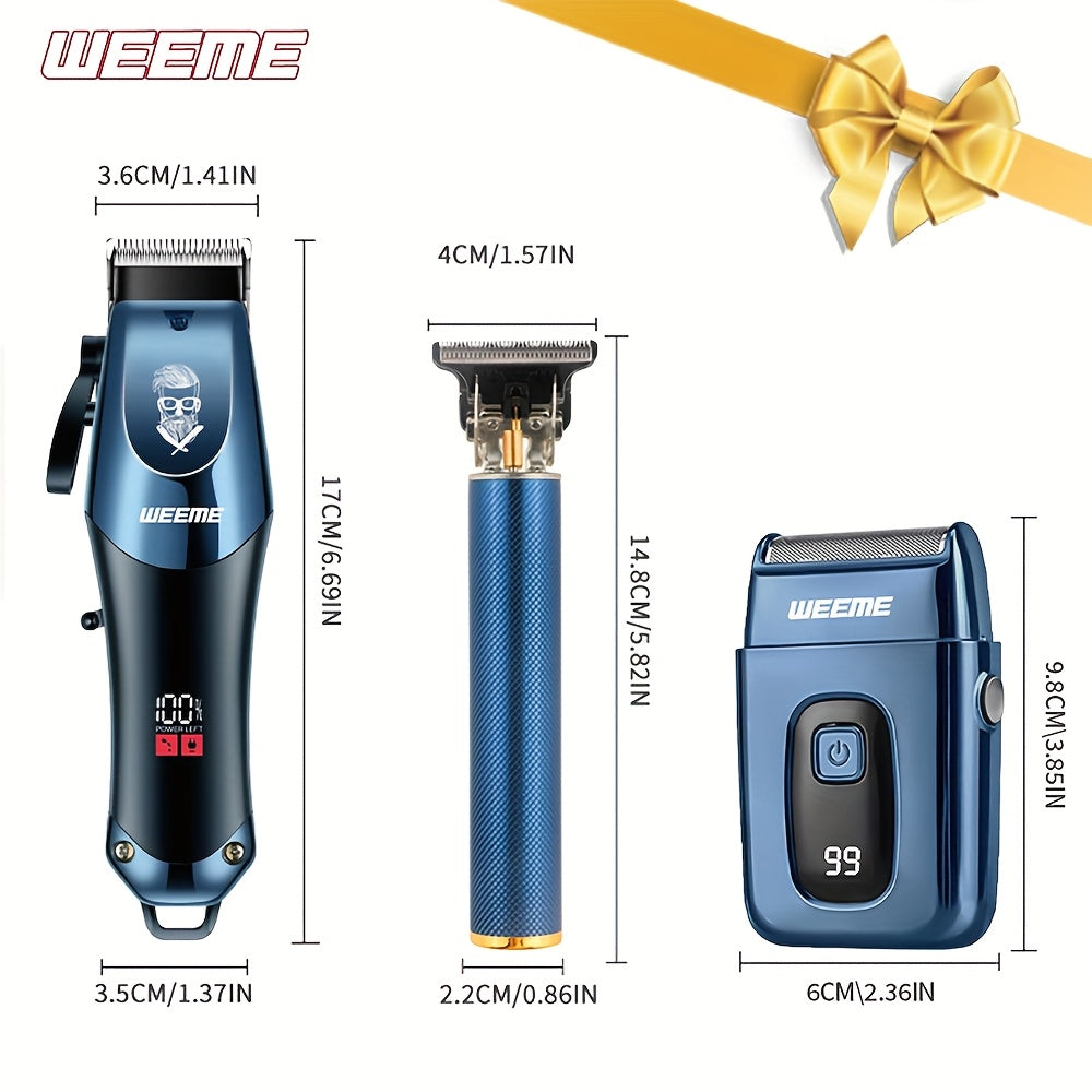 Valentine's Day Electric Hair Clipper Set Blue T-Clipper Reciprocating Razor