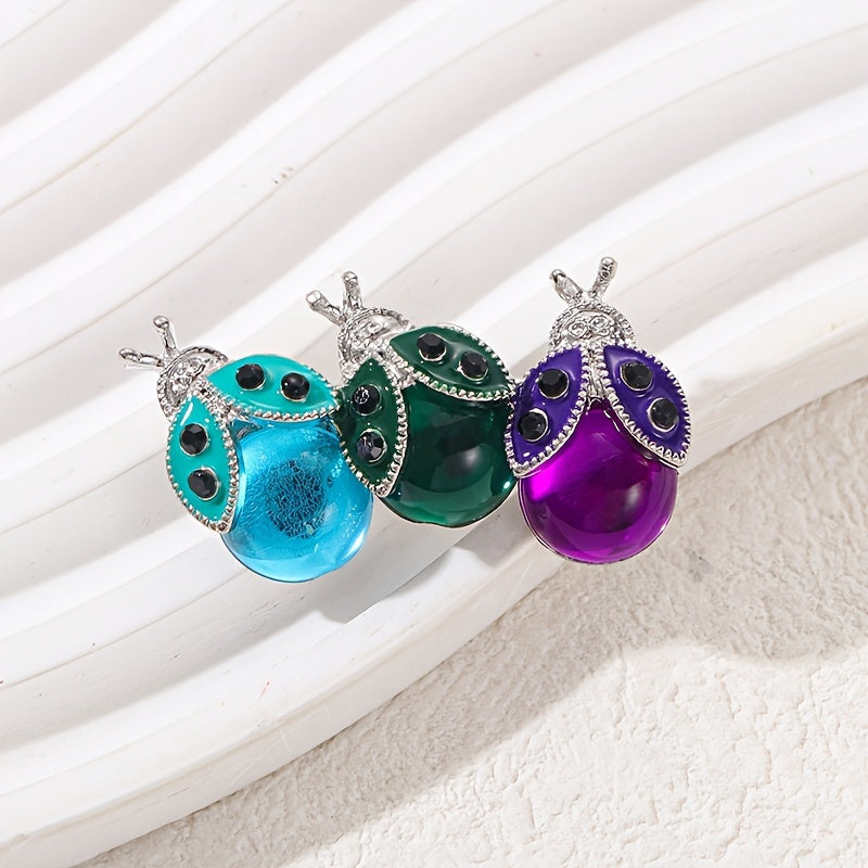 Ladybug Brooch Pin Irregular Shape Insect Lapel Accessory for Women