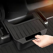 Rear Middle Storage Box and Lid for Tesla Model 3/Y Black Plastic