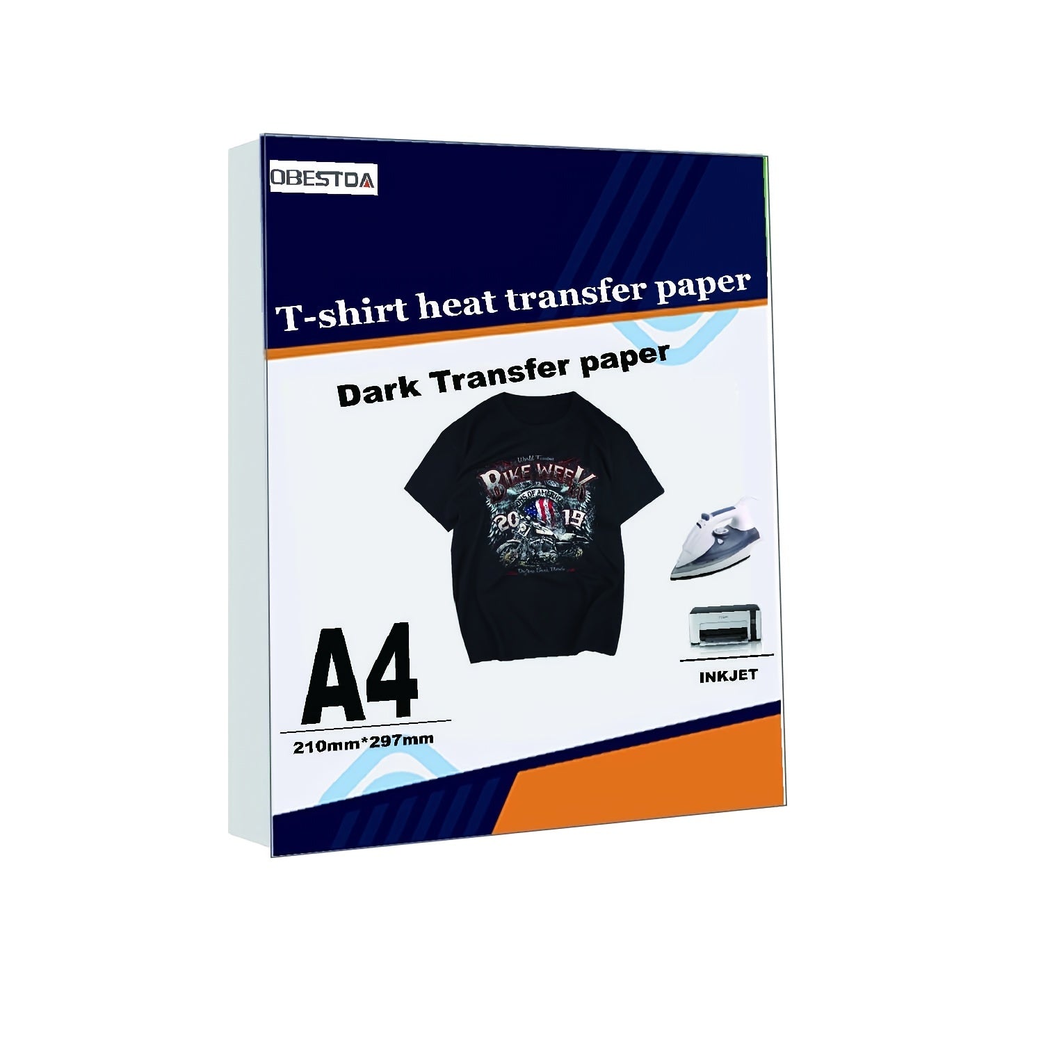 A4 Matte Iron-On Transfer Paper Pack of 20 for Dark T-Shirts High-Quality Inkjet Fabric Decoration