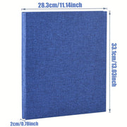 Большой льняной фотоальбом для фотографий 4x6, 5x7, 8x10 с 40 липкими страницами для скрапбукинга и подарков