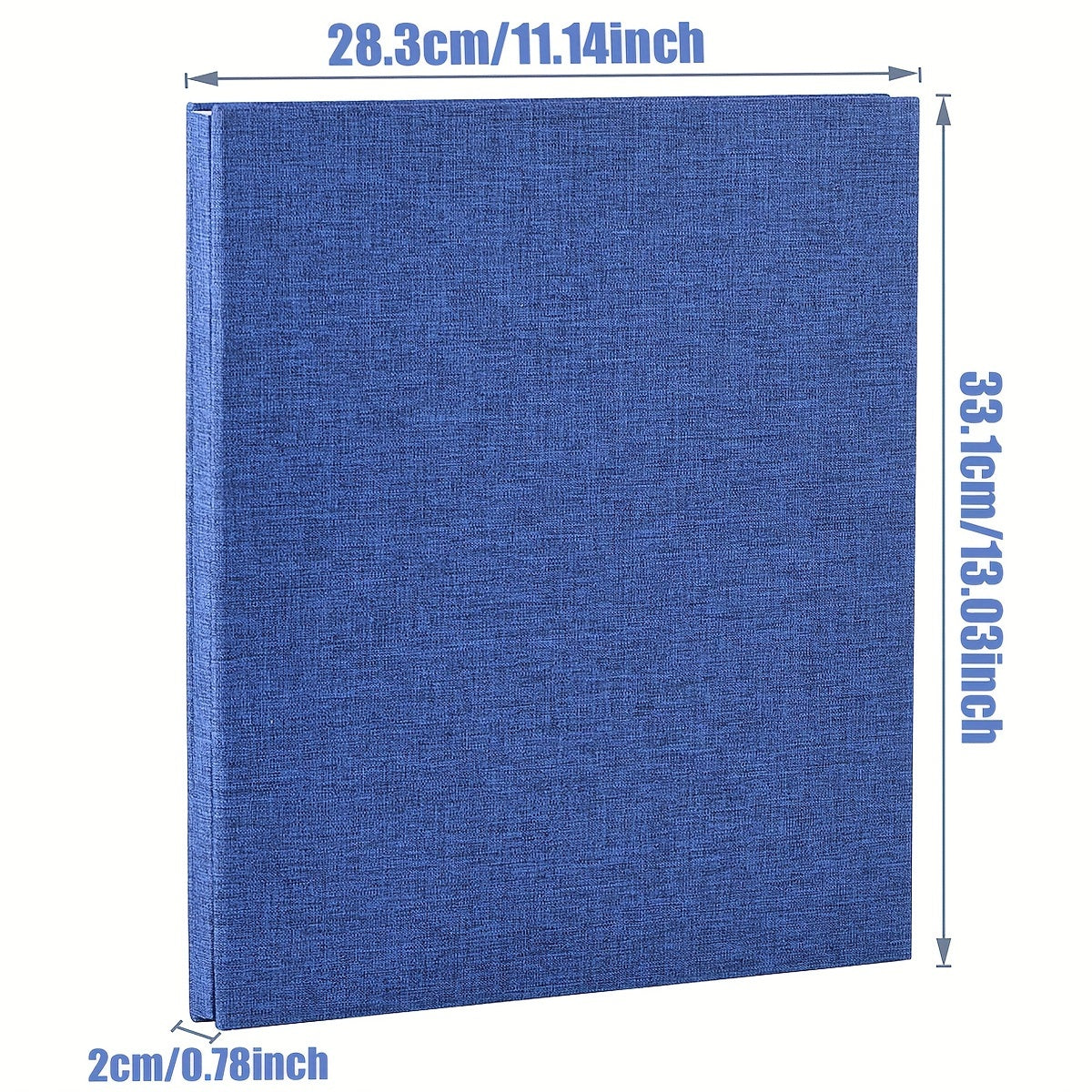 Большой льняной фотоальбом для фотографий 4x6, 5x7, 8x10 с 40 липкими страницами для скрапбукинга и подарков