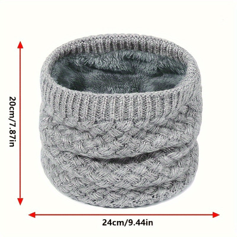 Striped Knitted Warm Neck Scarf for Men Women Winter Outdoor Ski Riding