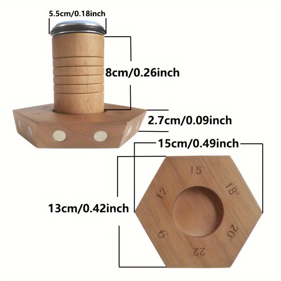 Afilador de cuchillos magnético de madera con piedra de diamante para afilado y pulido de cuchillas de cocina