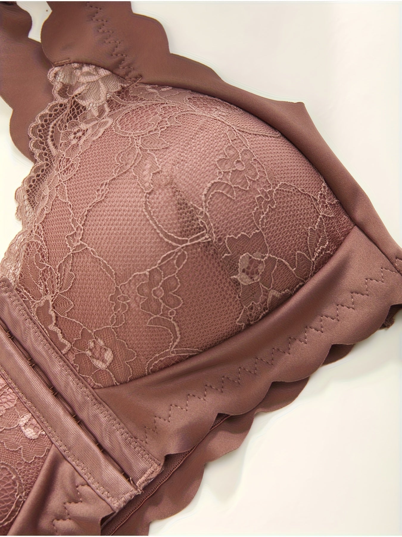 Women Lace Bra Set Plus Size V-Neck Floral Supportive Light Sports