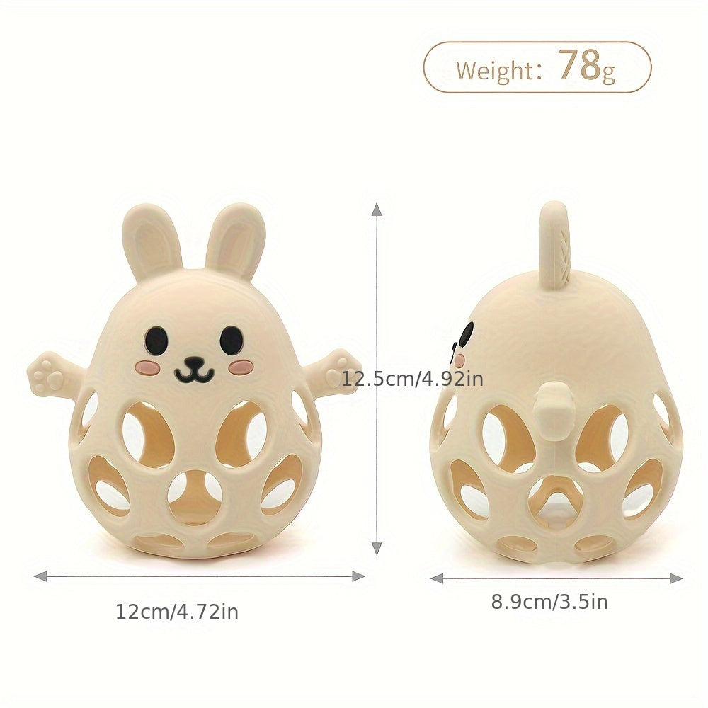 Yangi tug'ilganlar uchun mo'ljallangan, shovqinli chayqash uchun silikon bolalar chaynash o'yinchoq, turli ranglarda