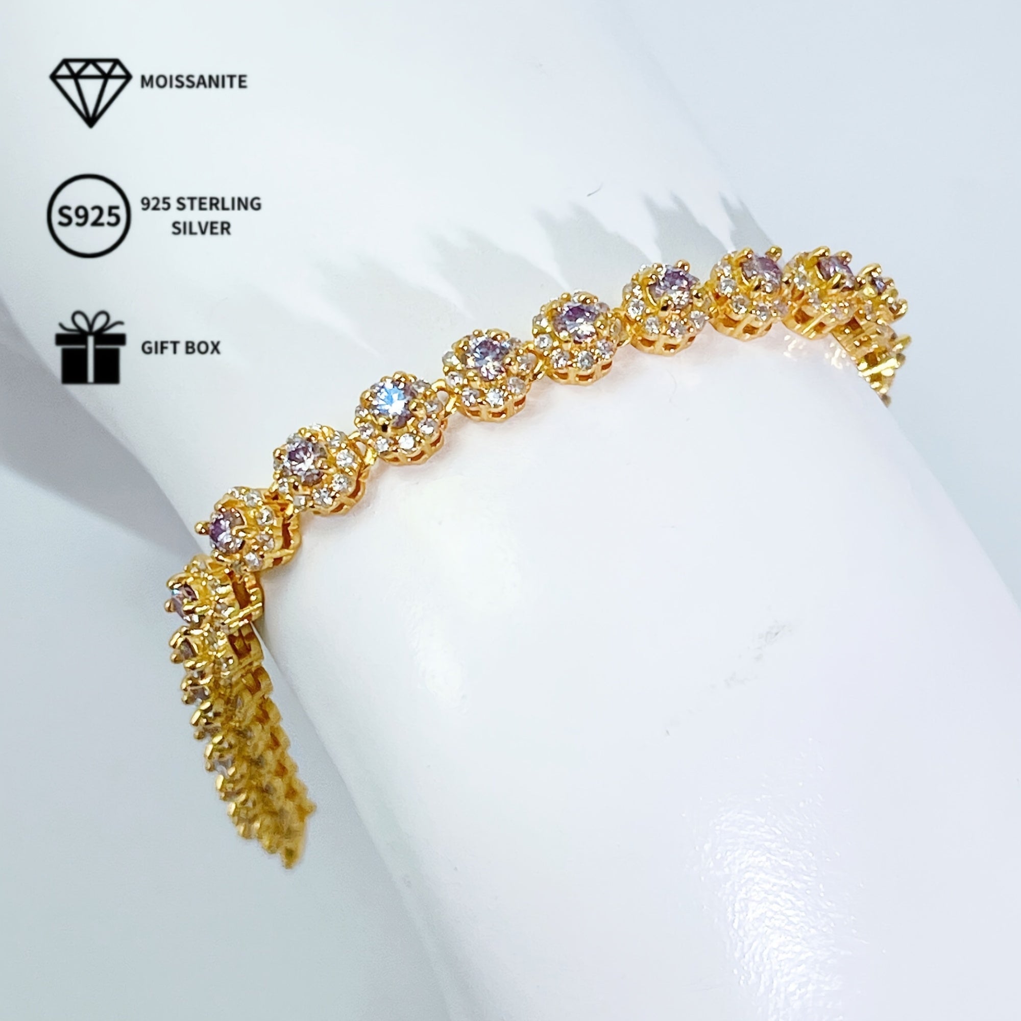 Moissanite Jewelry for Proposals and Celebrations Blue Pink Purple Shades