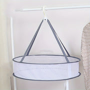 Estante de secado de malla de doble capa plegable para ropa interior, calcetines y suéteres, bandeja portátil para viajes