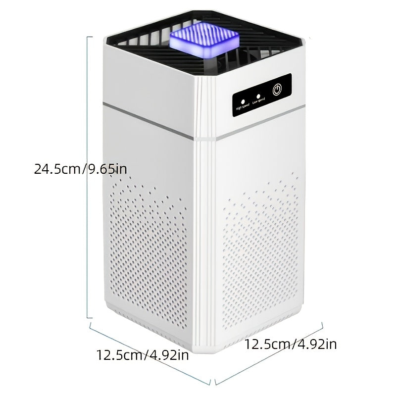 Portable HEPA Air Purifier with Nightlight, Touch Control, USB Powered