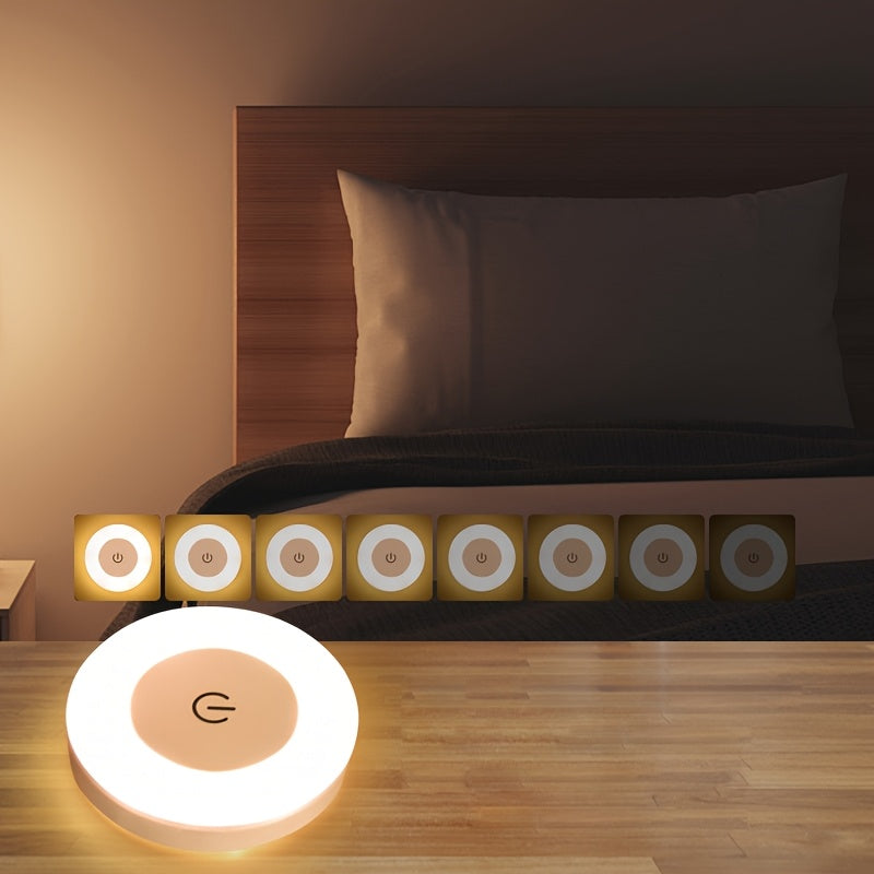 Rechargeable USB Night Light with Touch Switch Adjustable Brightness Indoor Wall Lamp Portable Modern Lighting