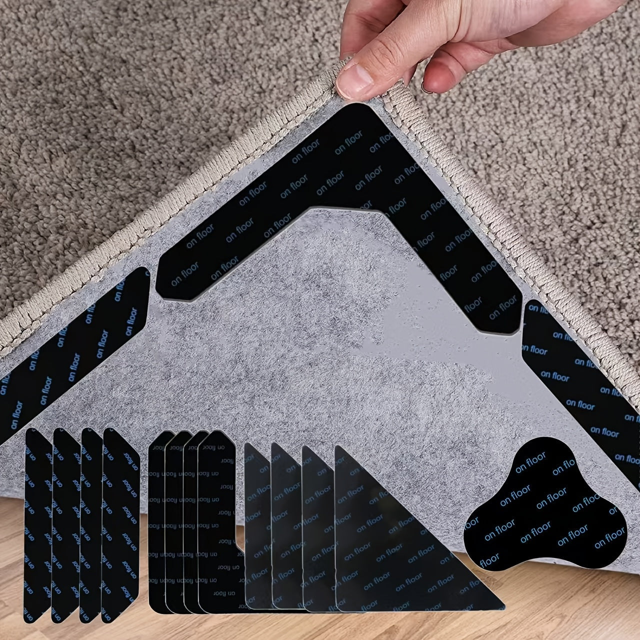 Anti-Curl Carpet Tape for Slip Prevention Removable Reusable Floor Protector