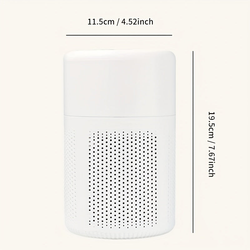 Portable HEPA Air Purifier with Scented Sponge, USB Powered, Touch Control, Eliminates Odors Dust Pollen Pet Dander