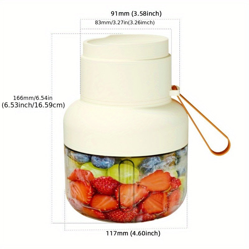 Portable Juice Blender with Large Capacity and One-Click Operation for Home and Outdoor Use