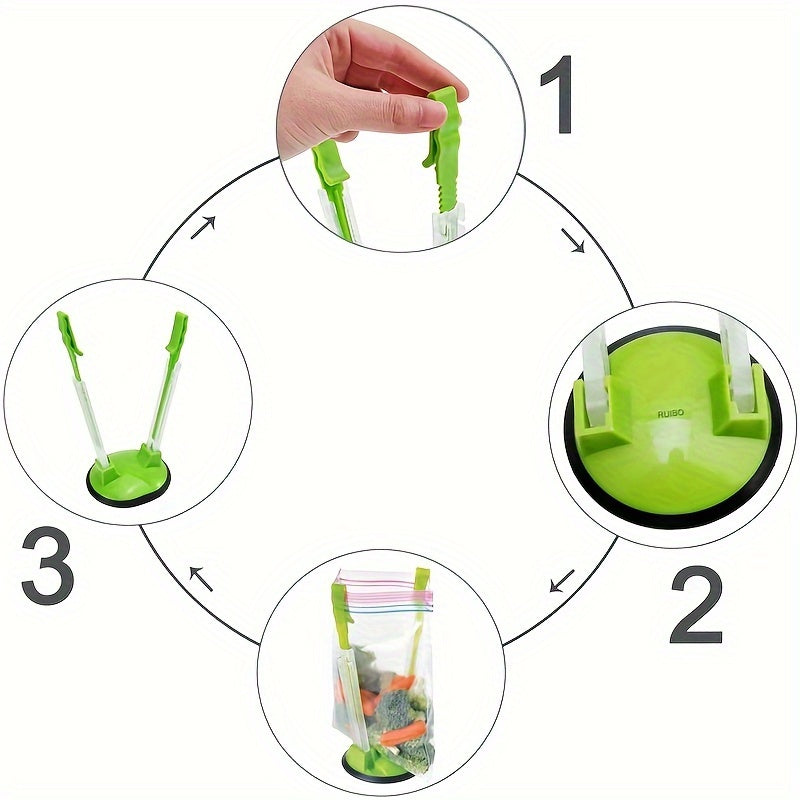Регулируемый набор стойок для мешков с 2 или 4 шт. для организации хранения продуктов на кухне