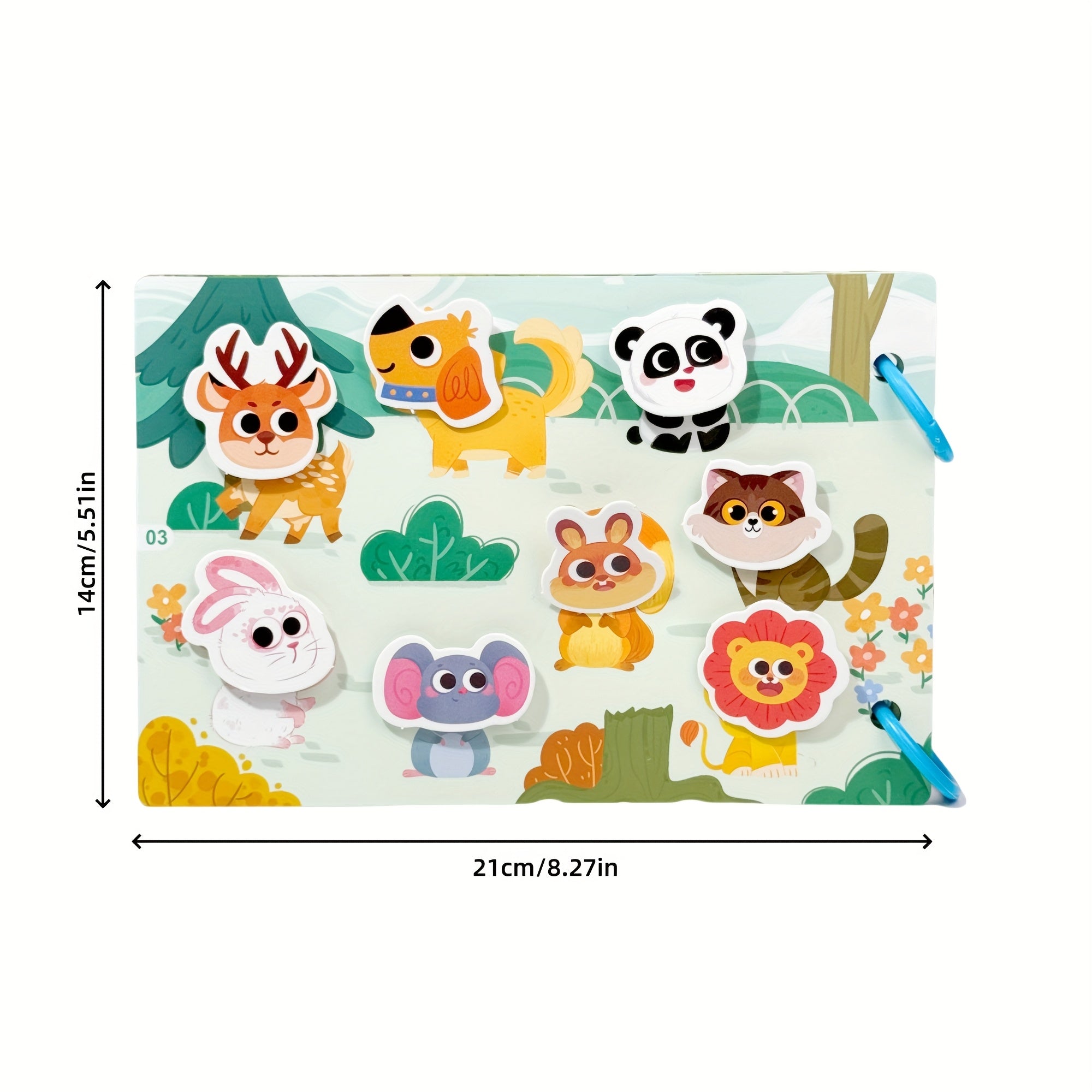 Animal Puzzle Sticker Book for Kids Ages 3 Plus Educational Reusable Activity Toy