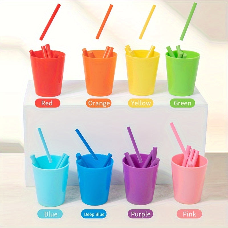 Palitos de conteo de arcoíris de madera en tazas coloridas para aprendizaje temprano juguete educativo