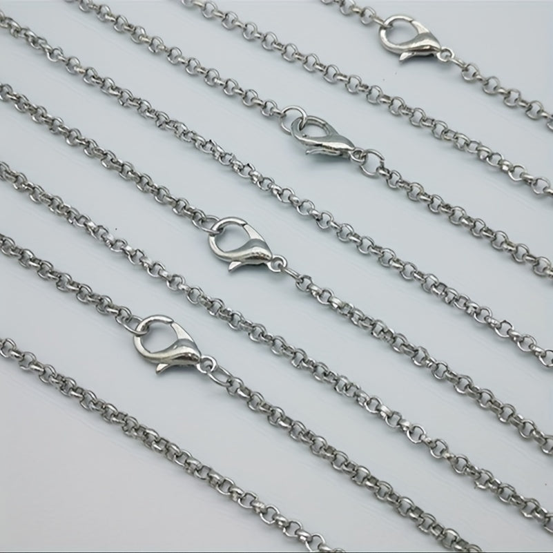 Paquete de 10 cadenas de collar con eslabones en tono latón de 53.34cm con cierres de langosta para fabricación de joyas