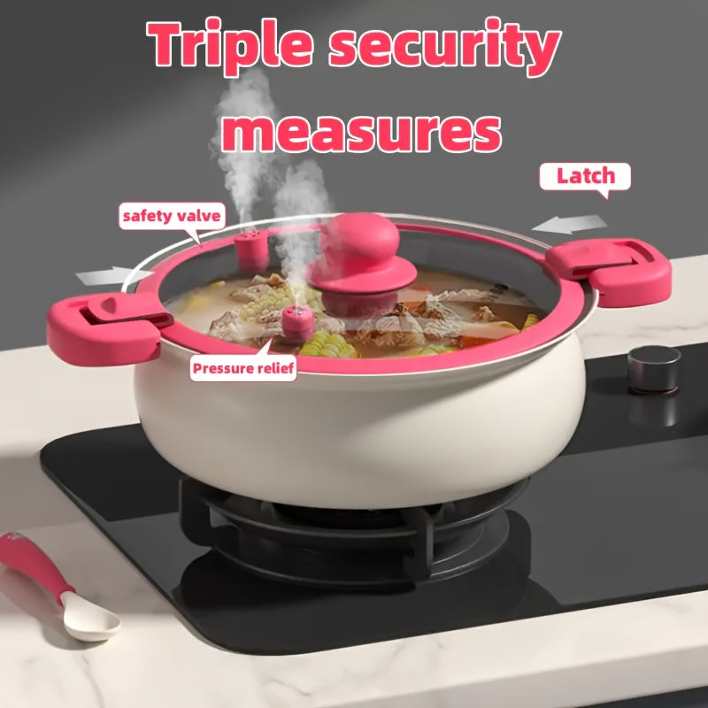 Cast Iron Cookware Set with Skillet and Stew Pot Non-Stick Dishwasher Safe