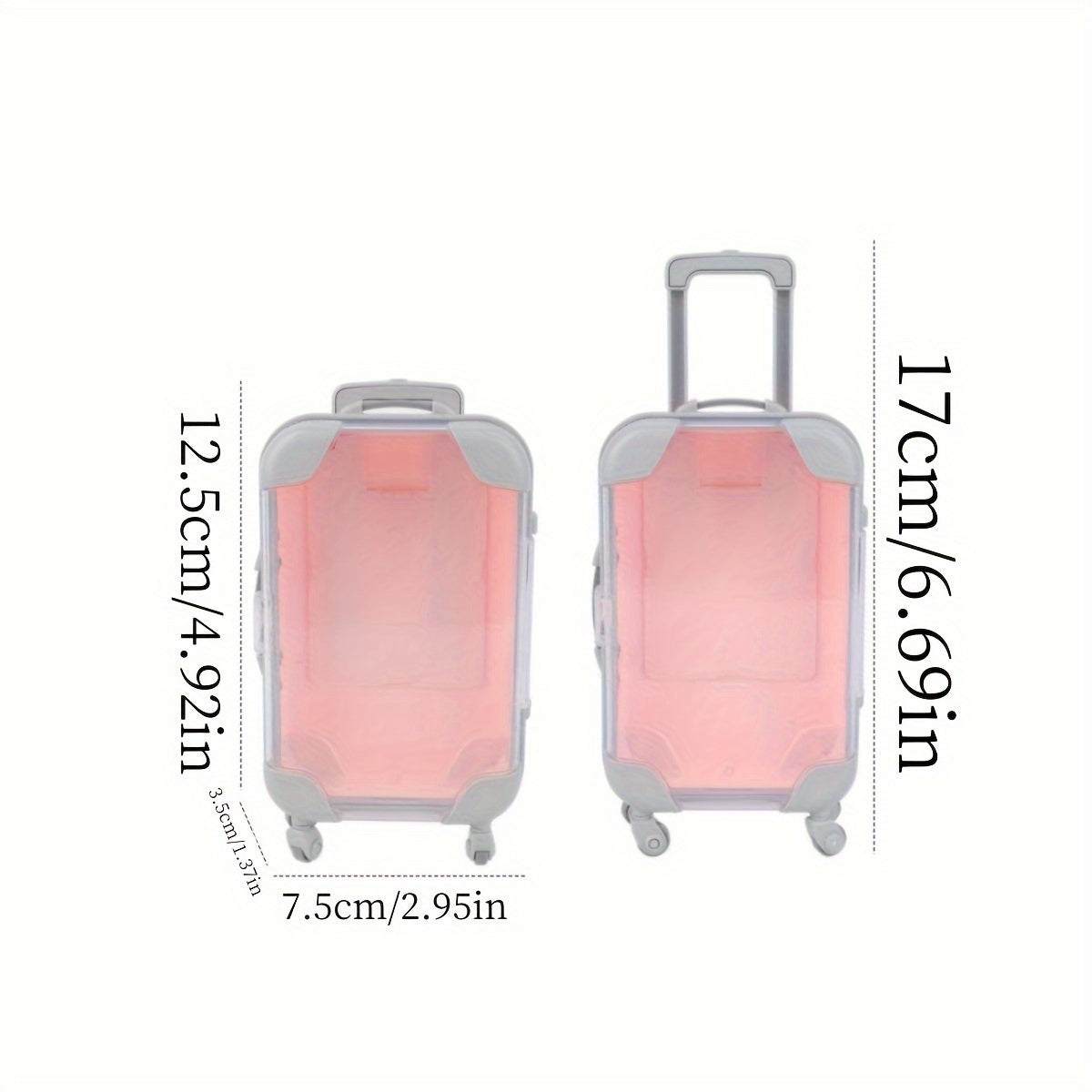 Мини-ящик для украшений на колесиках с большой вместимостью для безделушек и косметики