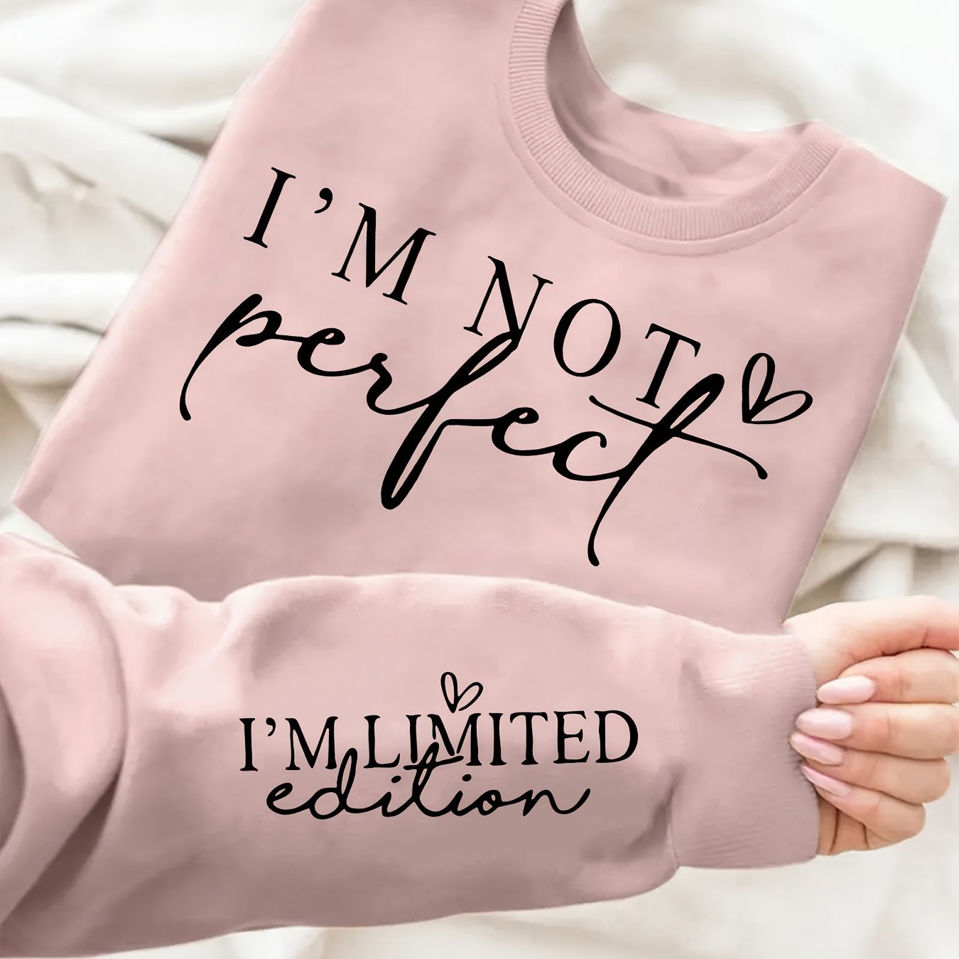 Plus o'lcham monogram bosma krujkali svitshotlar kuz qish kundalik ayollar