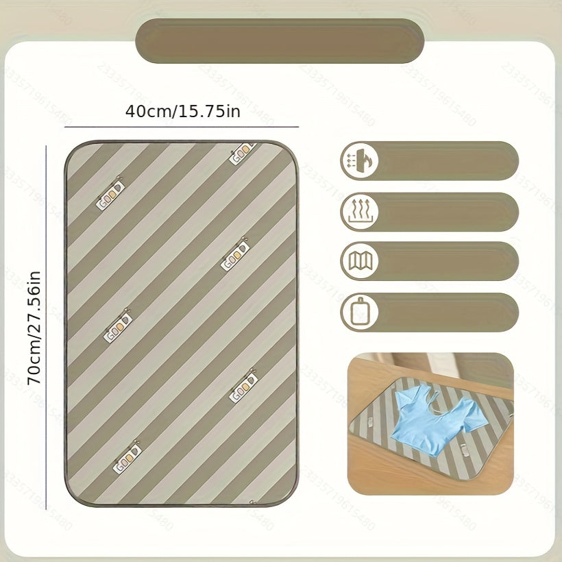 Foldable Ironing Mat Heat Resistant Plastic Pad for Clothes Small Home Use