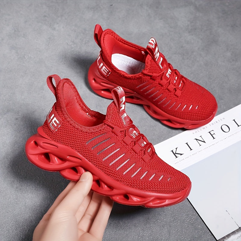 Boy's Casual Sneakers with Shock Absorbing EVA Sole Non-Slip Low Top Fabric Upper