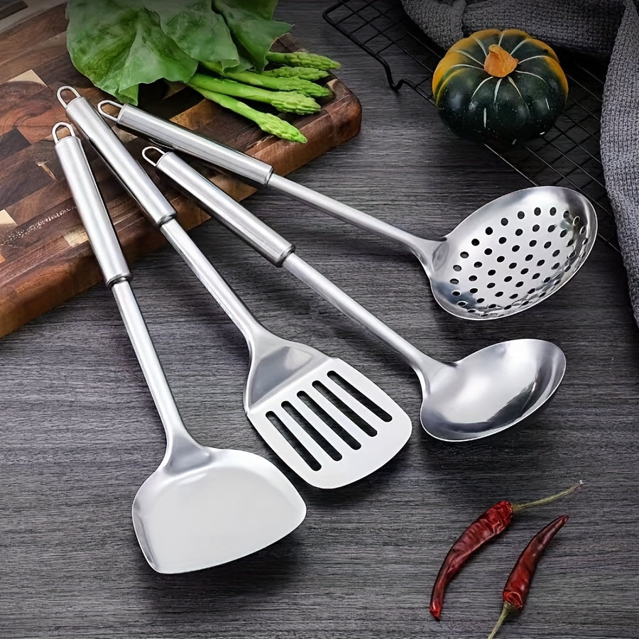 5-Piece Stainless Steel Kitchen Utensil Set Food-Grade Cooking Tools for Cooking and Serving