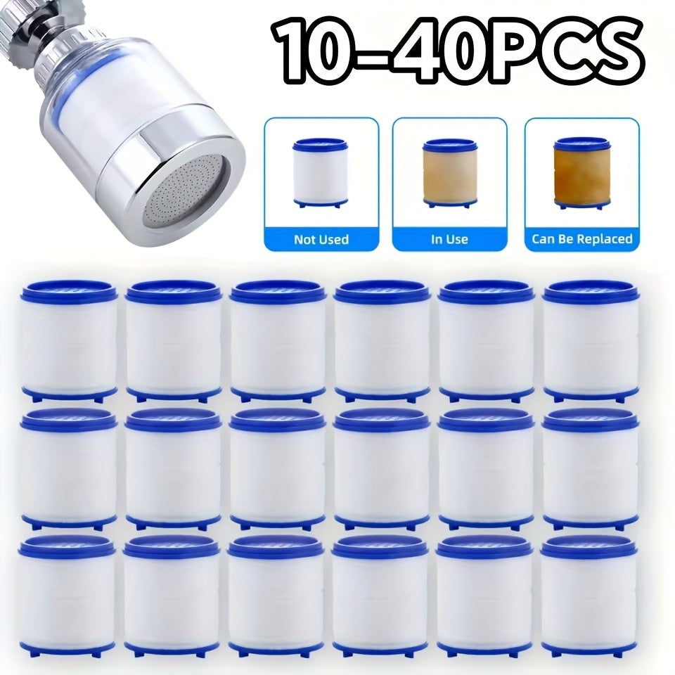 10/20/30/40 Pcs Faucet Filter Elements for Kitchen Bathroom Shower Water Filtration