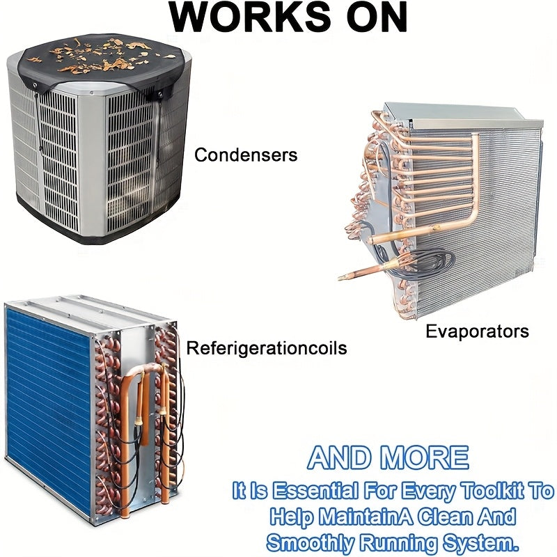 Flexible Plastic Air Conditioner Fin Cleaning Brush with Ergonomic Red Handle