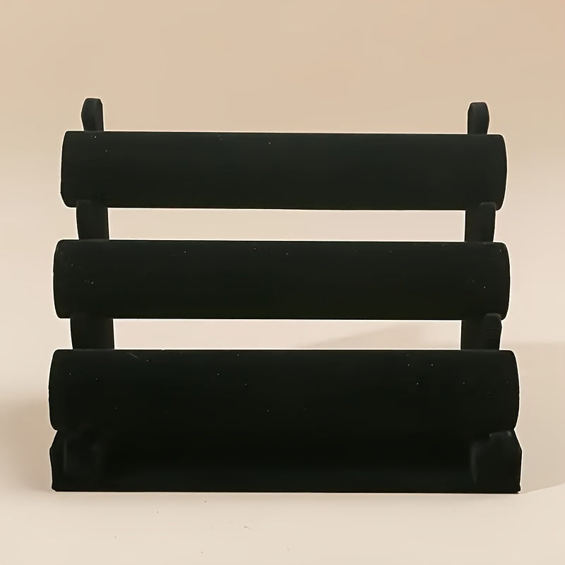 Black 3-Layer Jewelry Display Rack for Watches and Bracelets