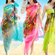 Women's Bohemian Style Large Breathable Multicolor Shawl for Beach and Summer Travel