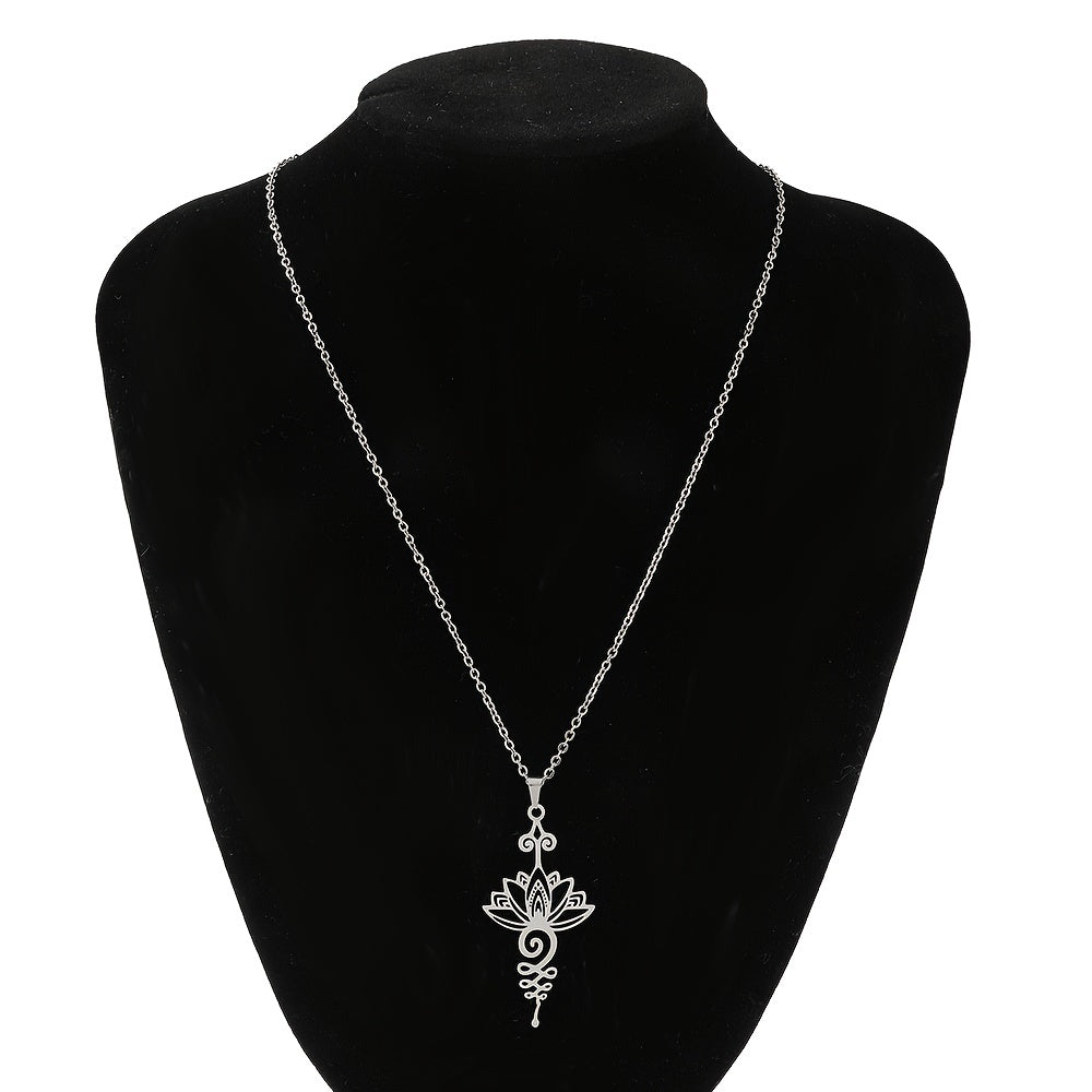 Женское ожерелье-лодочка с кулоном, полая ювелирная украшение, подарок, кулон для йоги