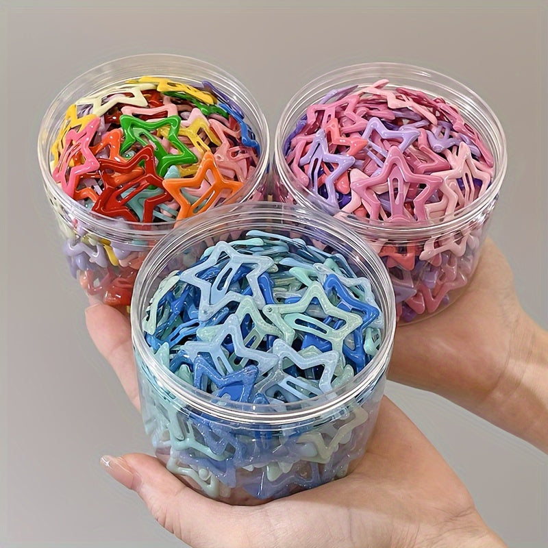 40 Pieces Colorful Y2K Star Hair Clips for Girls Women and Babies