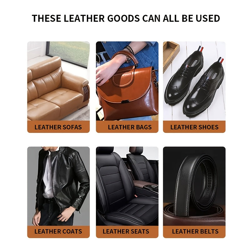 Leather Care Cream Set with Sponge and Nourishing Oil for Jackets Shoes