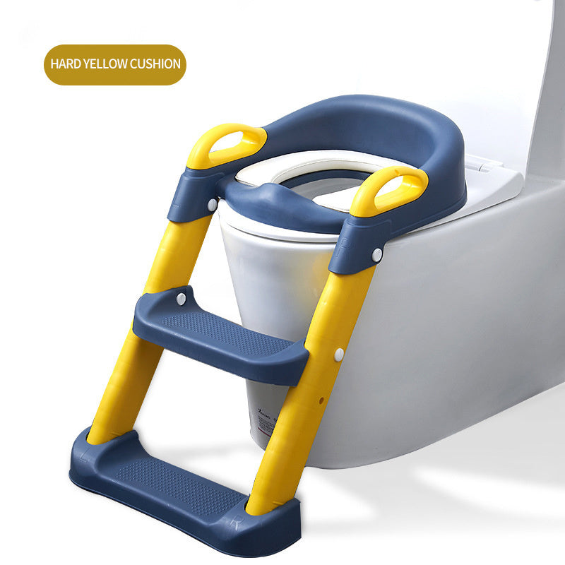 Kids Toilet Seat with Auxiliary Ladder for Bathroom Safety and Comfort