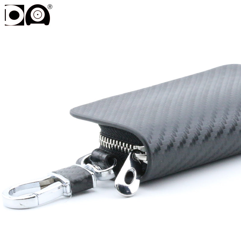 Universal Black Car Key Wallet Case with Zipper for Multiple Vehicles