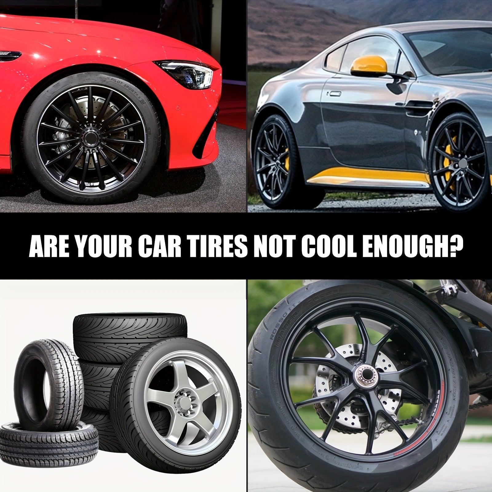 Avtomobilni sozlash va g'ildiraklarni bezash uchun 4 ta shisha g'ildirak bo'yash qalamlari to'plami