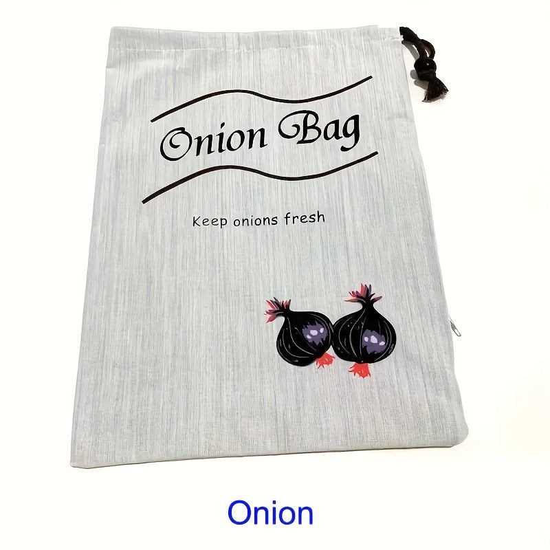 Drawstring Vegetable Storage Bag for Potatoes and Onions Keep Veggies Fresh