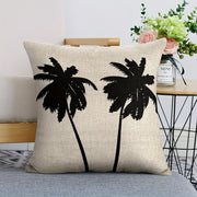 Linen Palm Pillowcase for Modern Sofa Living Room Bedroom Printed One Side