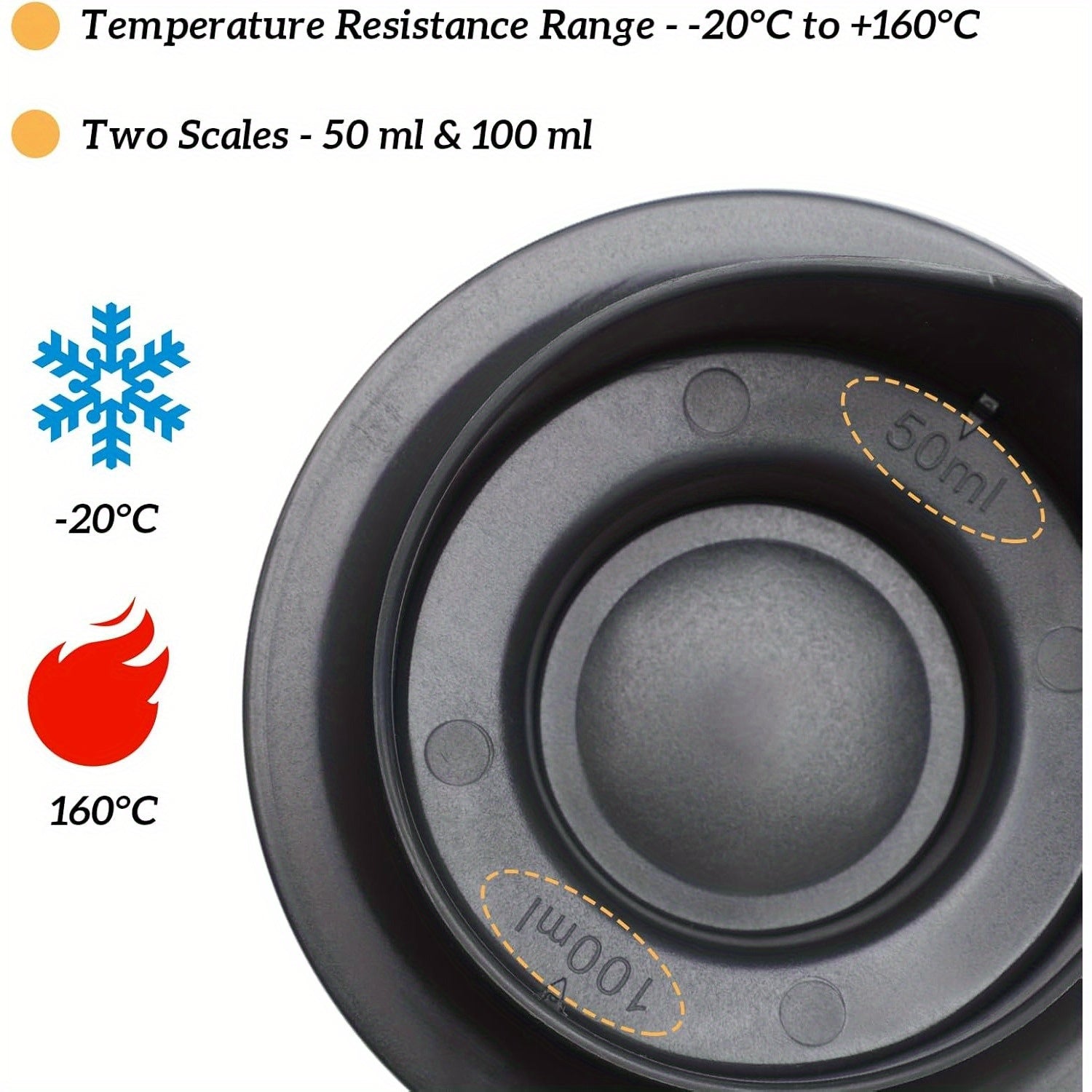 Taza medidora con tapa para Thermomix TM5 TM6 50ml 100ml Apto para lavavajillas