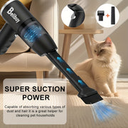 Kabelsiz qo‘l bilan cho‘miladigan changyutgich, siklonli suv bilan ishlash, USB orqali zaryadlash, shovqinsiz ishlash, ko‘p qo‘shimchalar, avtomobillar, uylar, ofislar uchun