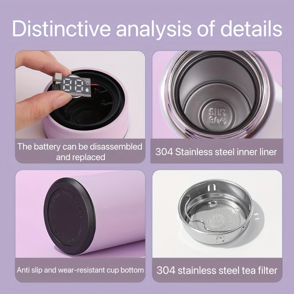 Insulated Stainless Steel Water Bottle with Tea and Water Separation for Men and Women