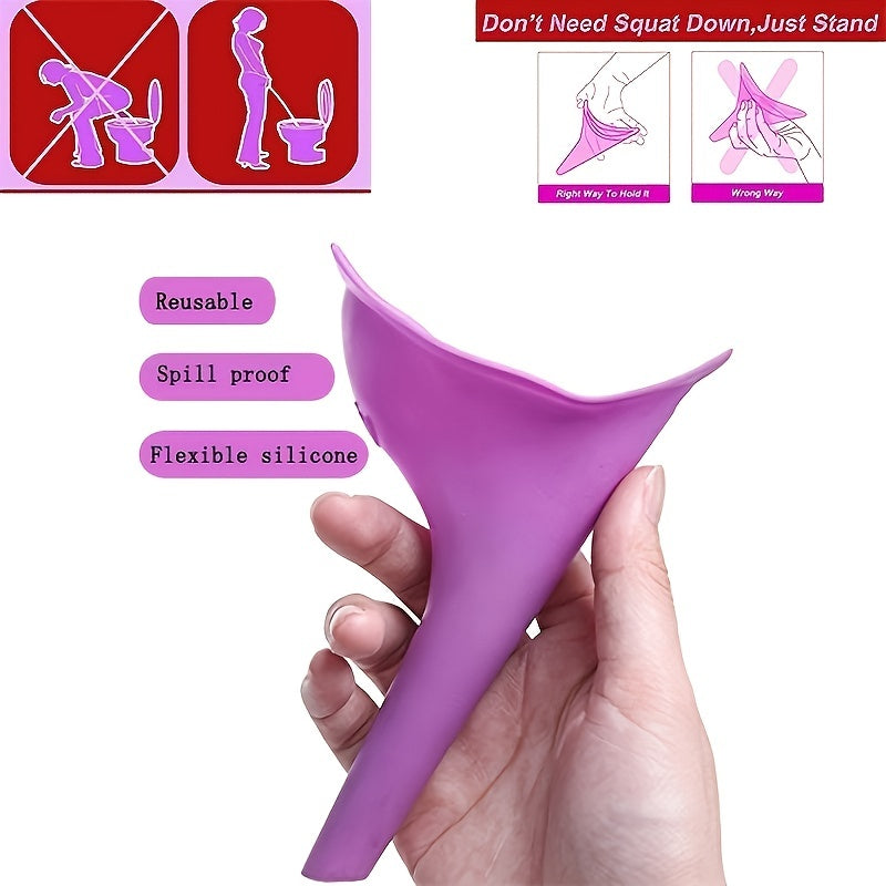 Women Portable Silicone Urinal Outdoor Travel Camping Urine Funnel