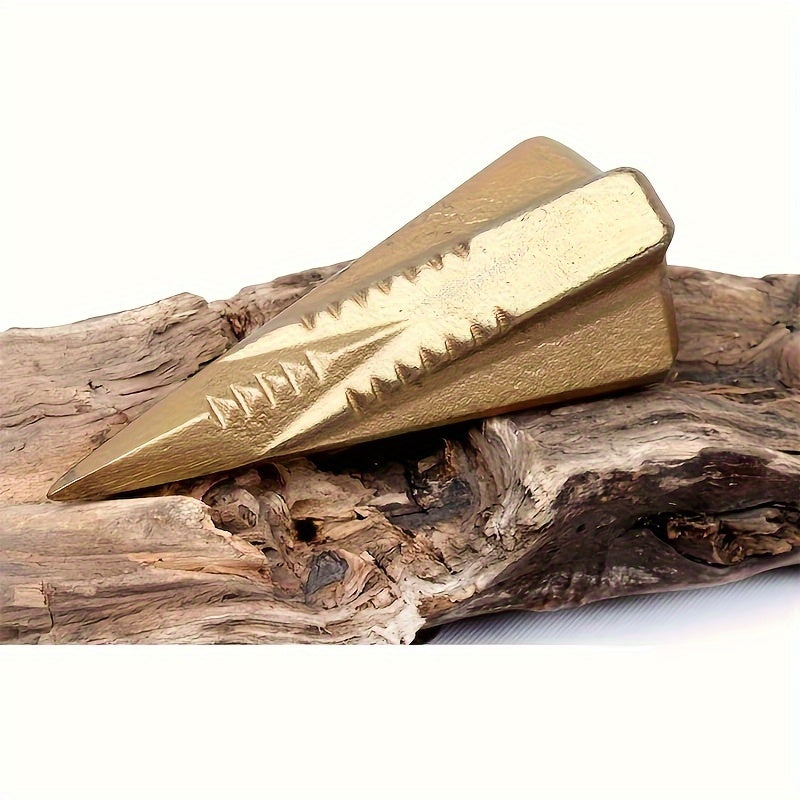 Steel 4-Way Manual Firewood Splitting Wedge 3.5-5lb Outdoor Fireplace Tool