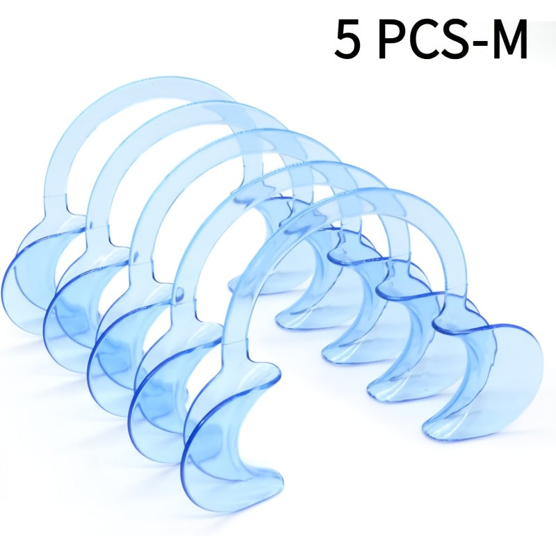5-Pack Blue C-Type Dental Mouth Openers for Models and Teaching Materials